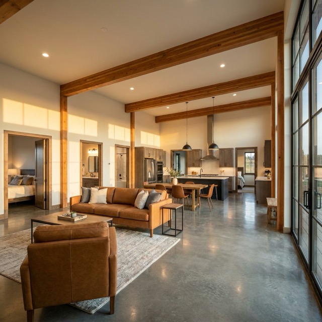 40x60 barndominium Montana - 2,400 square foot layout with 3 bedrooms