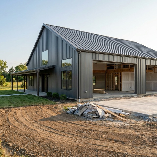 40x60 barndominium cost breakdown Montana - shell, interior, site work