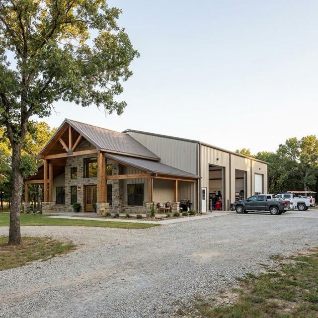 barndominium with shop Washington - combined home and workshop designs