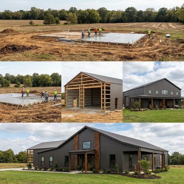 how to build a barndominium Georgia - complete step by step process